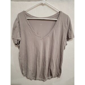 Lululemon Love V-Neck T-Shirt Gray Short Sleeve Women's 10?